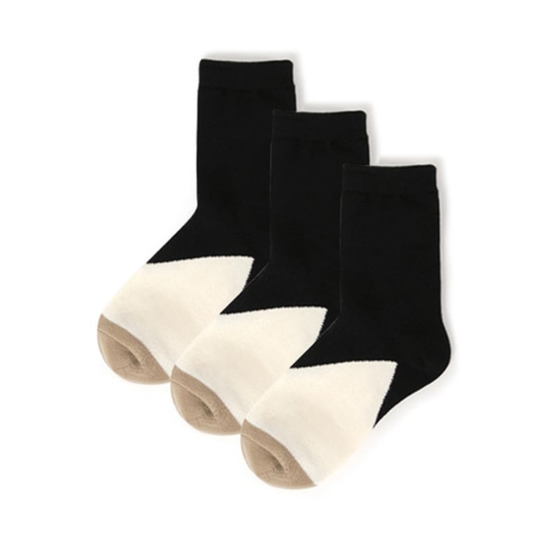 Abiruz Women's Casual Socks WBT-37 Black 3-Piece Set