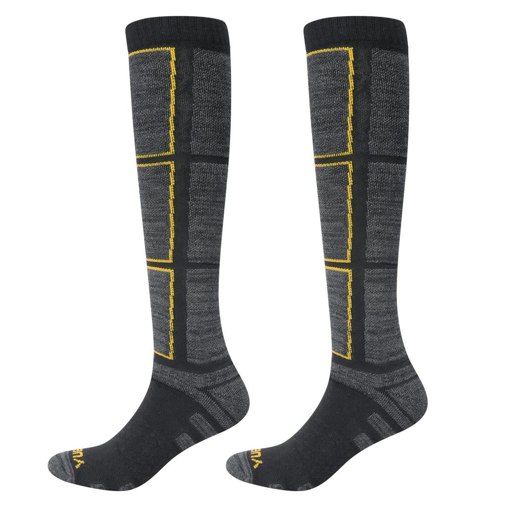 Mid-Calf Thick Terry Lined Ski Socks - Hiking Trekking Sports Socks for Men Women