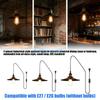 Y5GD Plug in Pendant Light Industrial Hanging Lamp Iron Dome Lights for Living Room, Kitchen, Dining Room Lighting