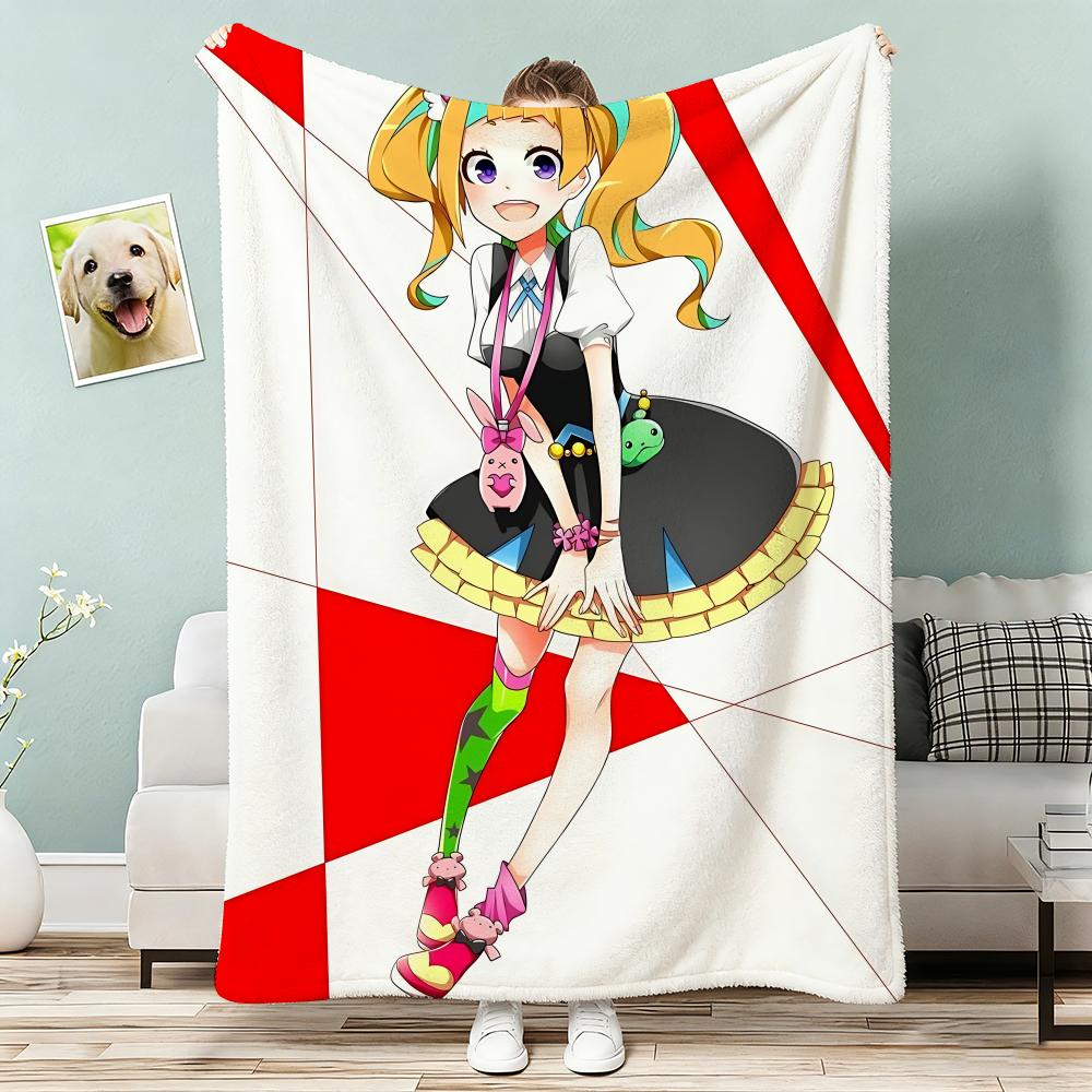 Kiznaiver Anime Throw Lightweight 240g Flannel Blanket Soft Skin-friendly for Summer Cooling 75x90cm
