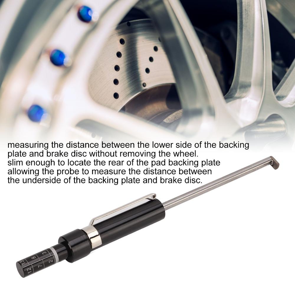 Measuring Tool Scale Measurement Brake Pad Gauge Universal Black Silver Color Brake Pad Detection Detection Pen Brake Pad Wear