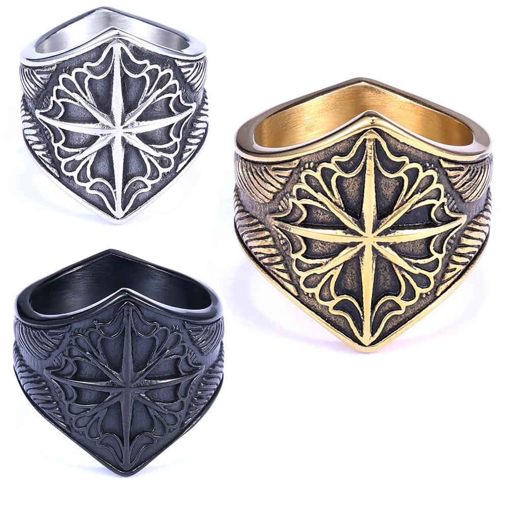 Nordic Star Knot Stainless Ring Trendy Jewelry Unique Eight Point Star Design Fashion Accessory