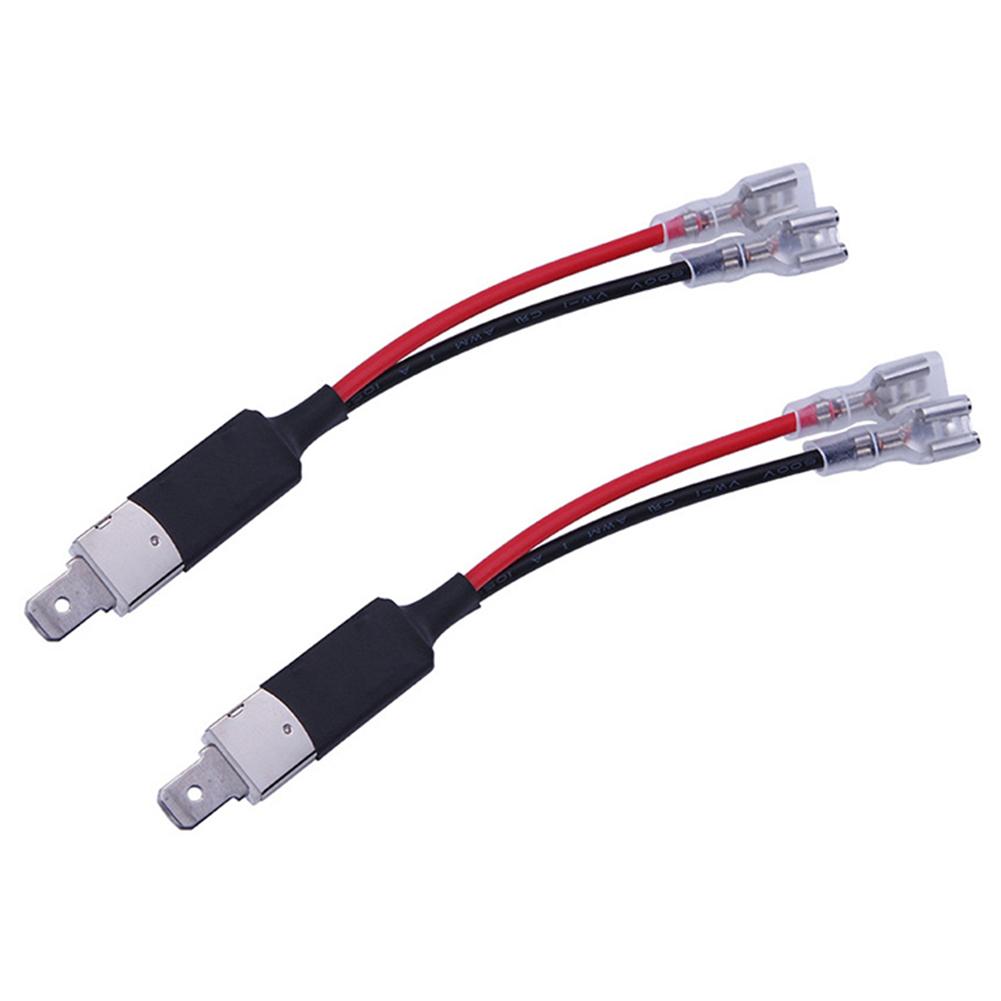 6-2Pcs H1 LED Replacement Bulb Single Converter Wiring Connector Cable Conversion Lines Holder Adapter Wiring Headlight Parts