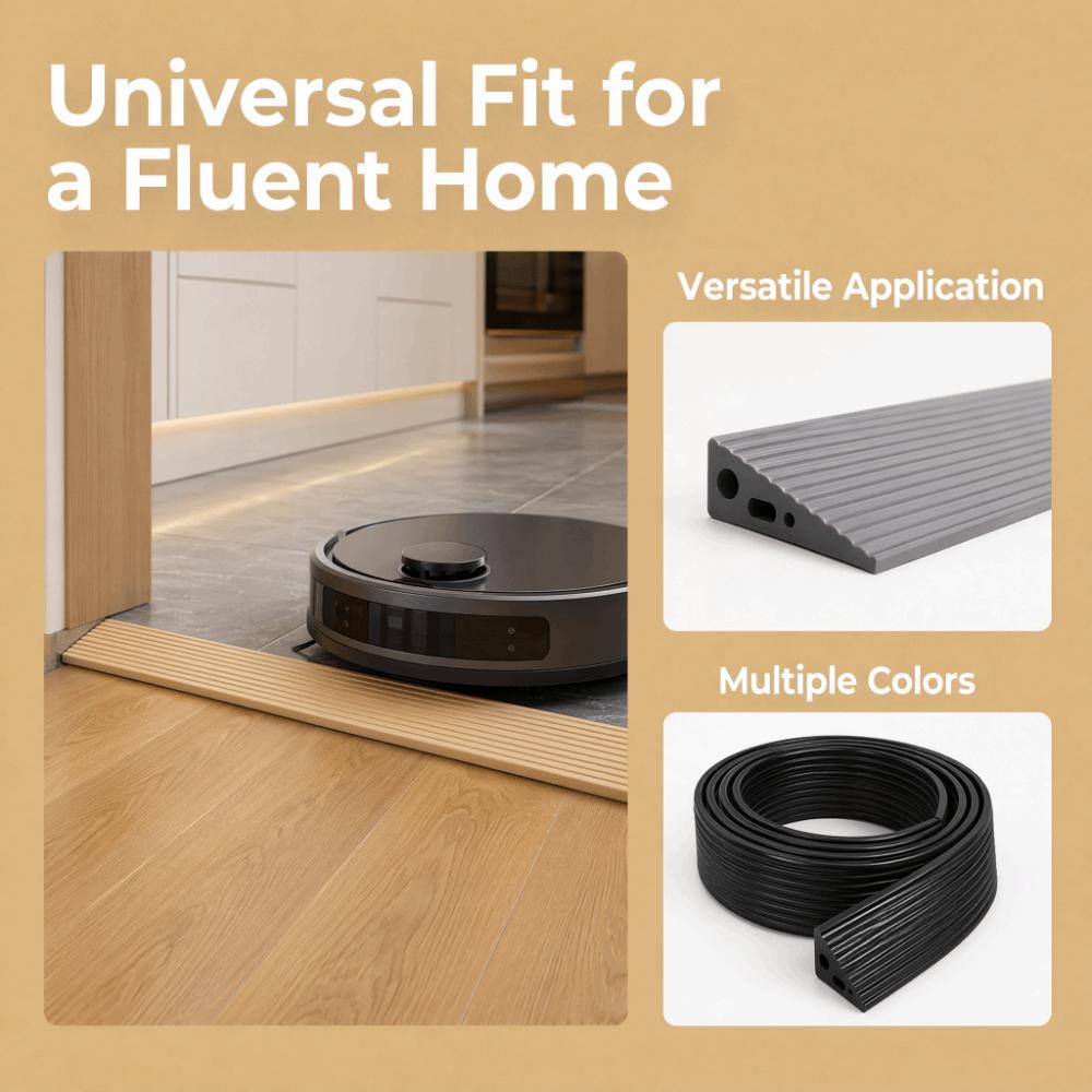 1M Self-adhesive Threshold Ramp Bendable Door Sill Pad Robot Vacuum Pass