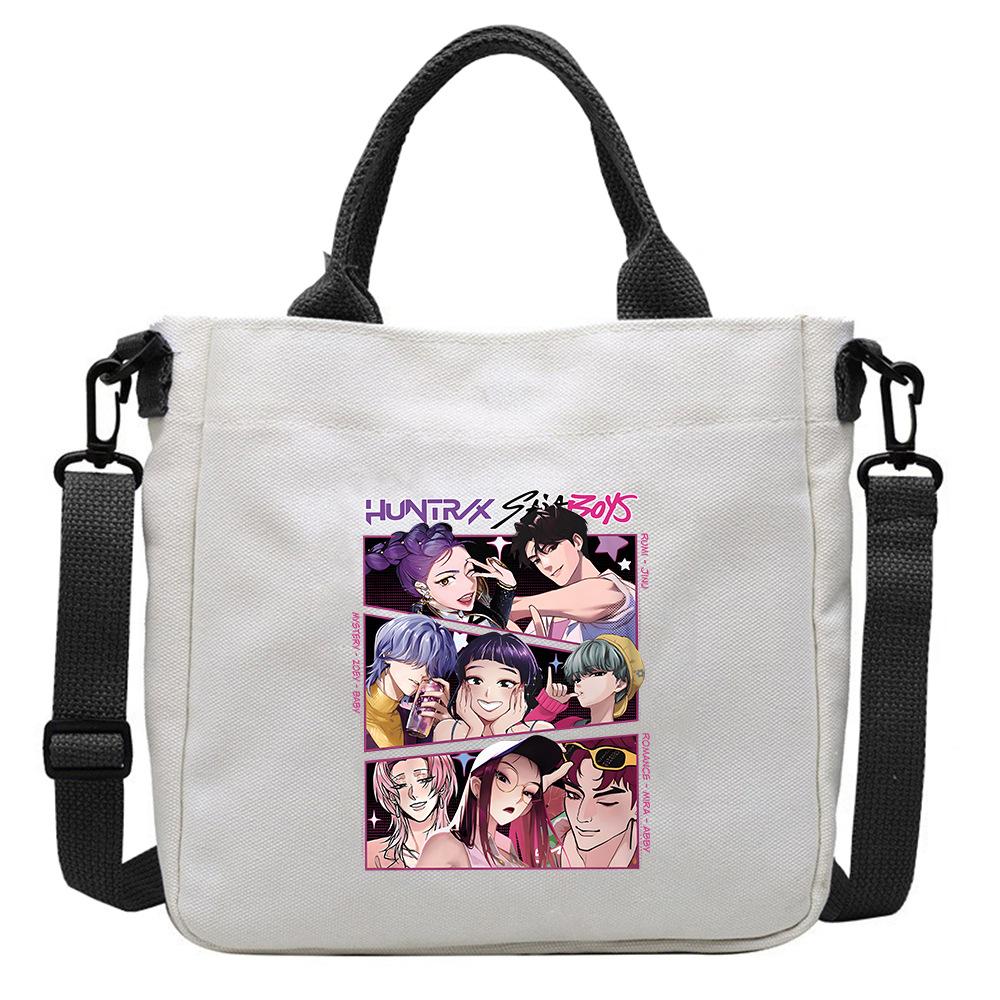 KPOPs Demons Hunters Anime Women Crossbody Bag Aesthetics Cartoon Shoulder Bags Fashion Cosplay Messenger Girls Gift S Kid Friendly Entertaining Fun