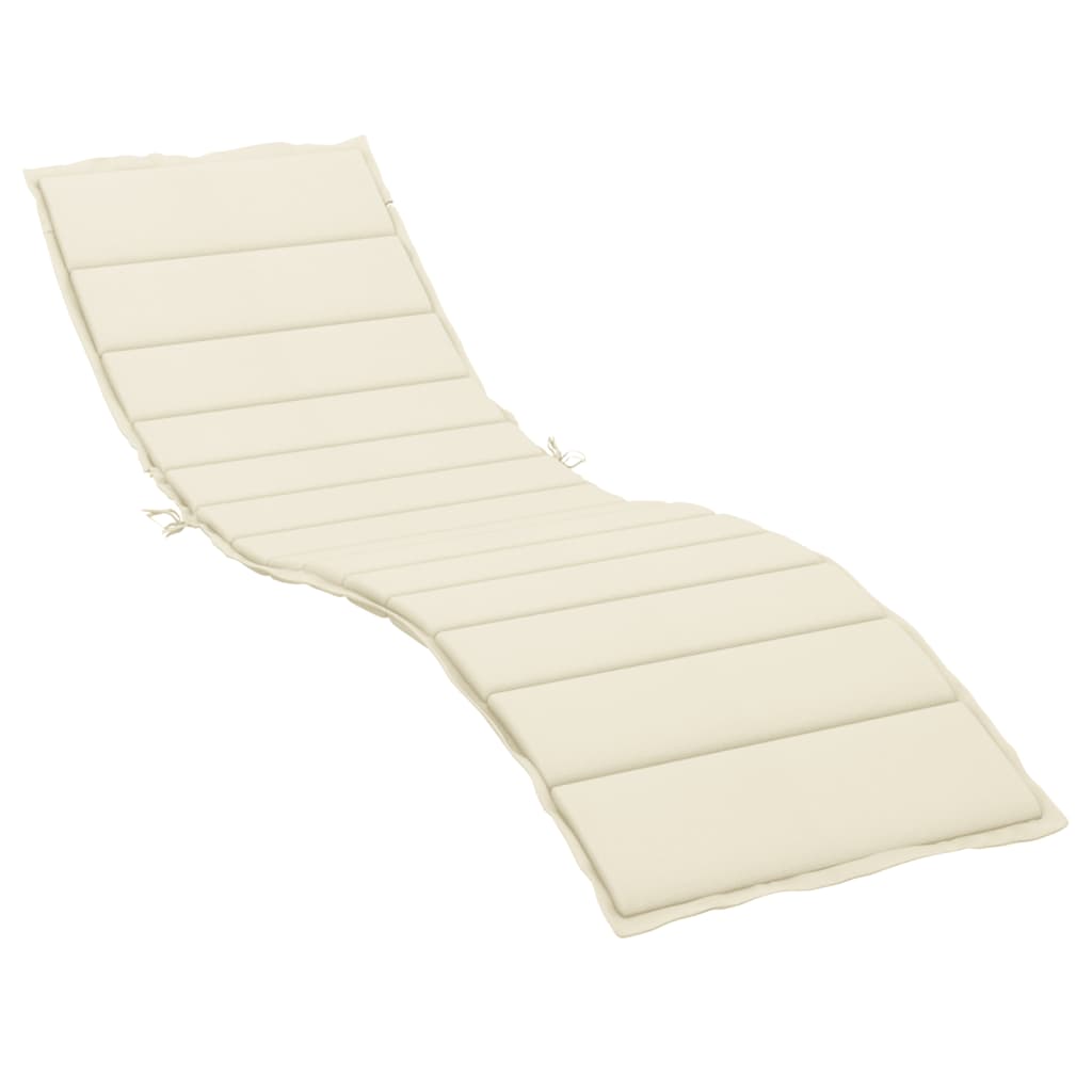 Cremesonnenliegekissen 200 x 70 x 3 cm Oxford-Stoff