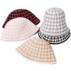Spring Fall Winter Hat Ins Wind Japanese Bucket Hats Korean Cute Knitted Hats Wool Bucket Hat For Women Mum Mother's Day Gift