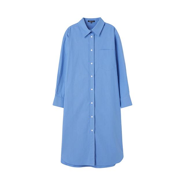 Rap Strap Belt Slit Long Shirt Dress Ar1Wo262