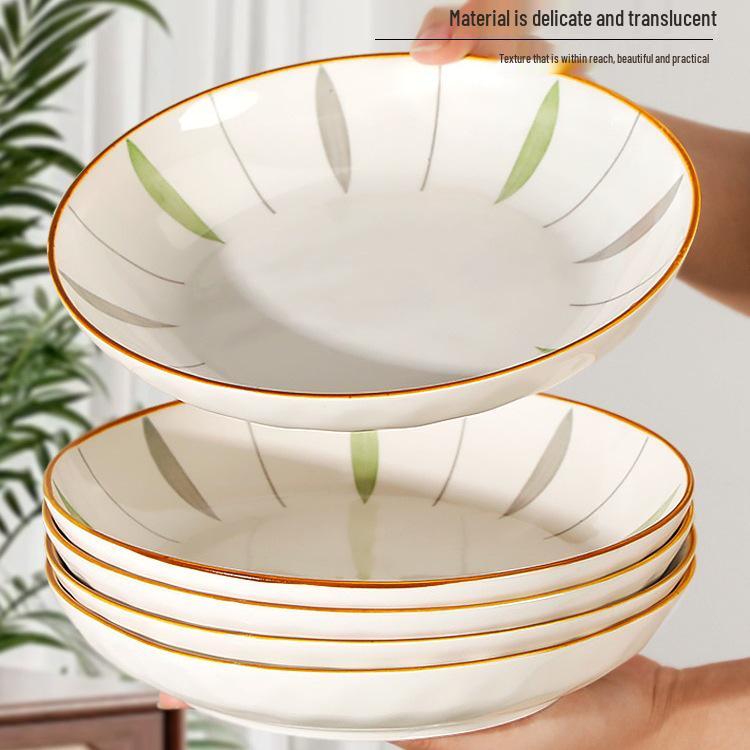 Underglaze Ceramic Dinnerware Set: 6 Plates & Bowls - New Style for Fruit, Rice & More