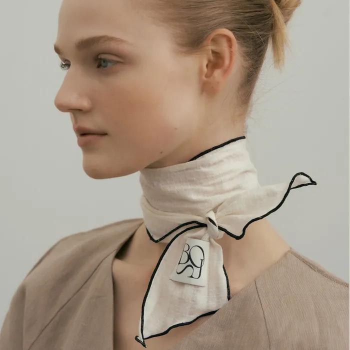 Ribbon Cotton Hair Scarf (2 Colors)