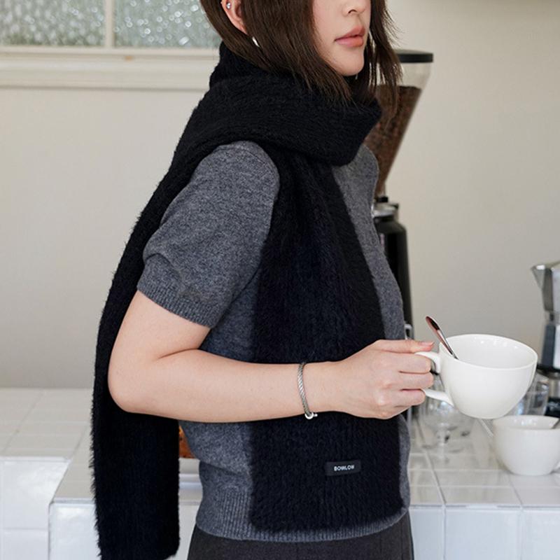 Luxury Winter Wool Scarf Women Cashmere Warm Pashmina Foulard Female Shawls Wraps Thick Soft Warm And Cold-Proof Poncho