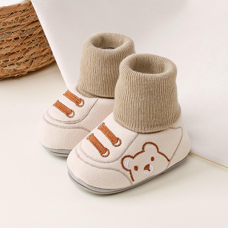 Soft Sole Baby Shoes, Spring & Autumn, 0-12 Months, Non-Slip Toddler Socks for Boys & Girls
