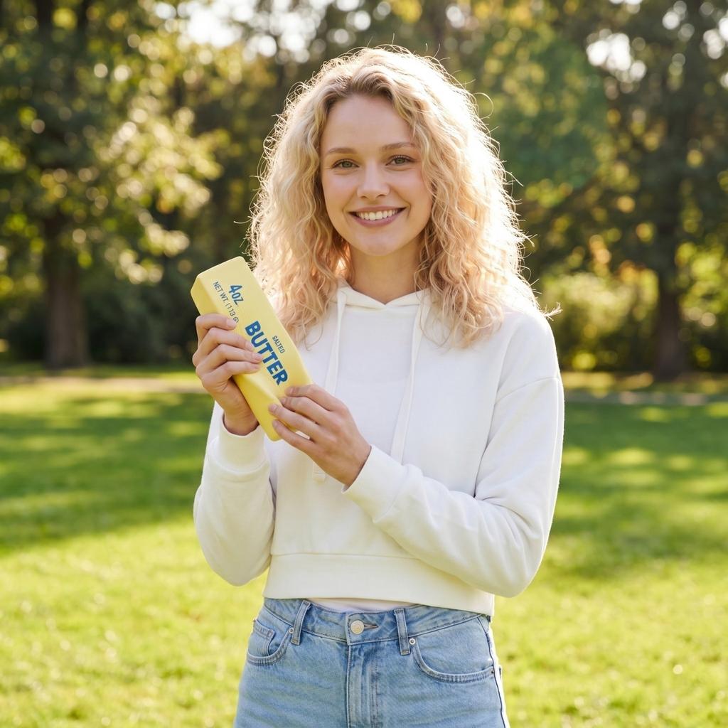 Butter Stick, langsam aufsteigender Stressabbau, Silikon - Spielzeug, sensorisches Spielzeug mit Butterduft