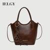Autumn Winter Retro High-End Feeling Fashionable All-Match Messenger Bag Portable Bucket Bag