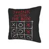Think Outside the Box Tic Tac Toe Pillow Case  Funny Pillow Cover Soft Pillowcases For Sofa Home Decoration