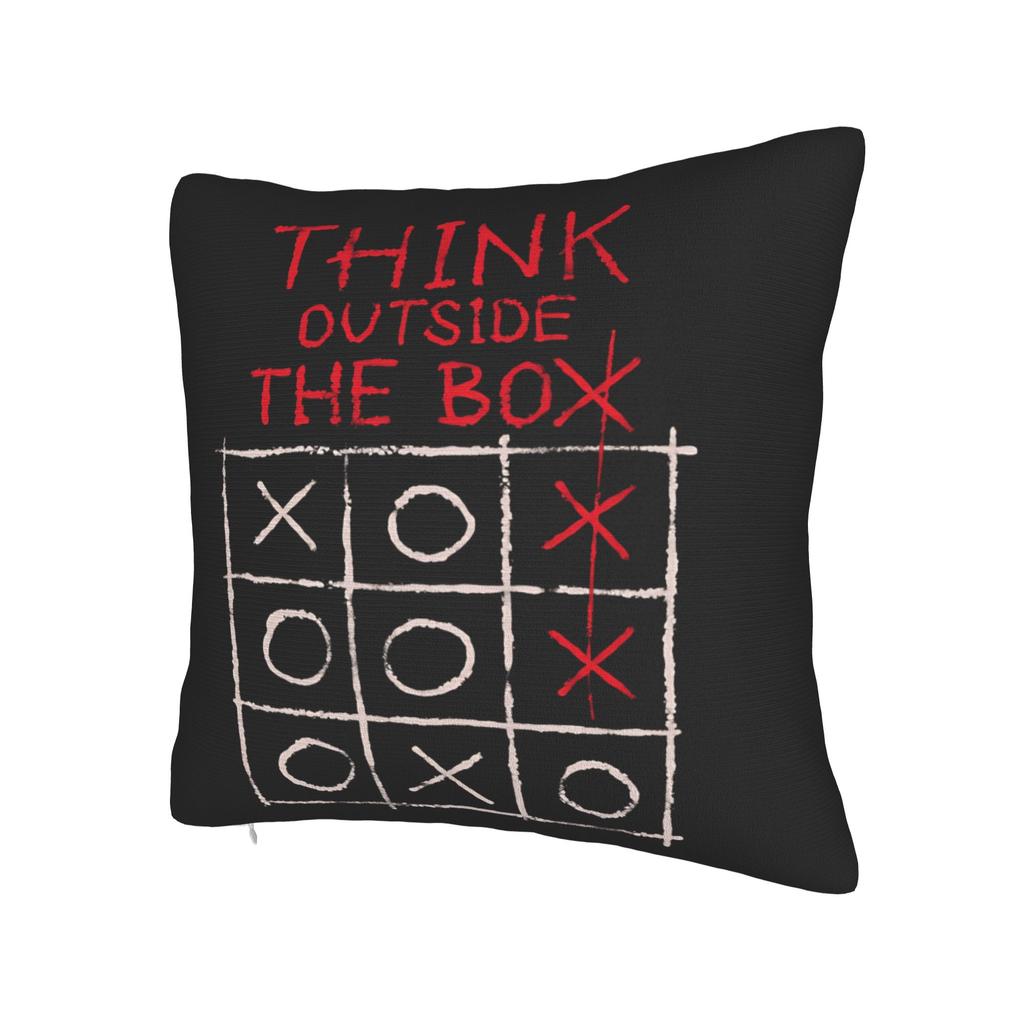 Think Outside the Box Tic Tac Toe Pillow Case Funny Pillow Cover Soft Pillowcases For Sofa Home Decoration