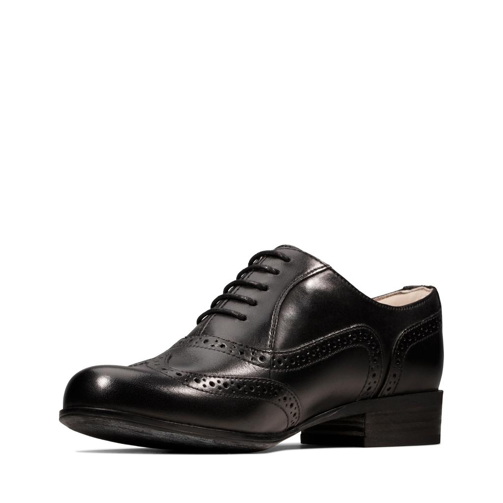 Clarks Oxford Genuine Humble Black cm Shoes, Leather, Oak, Women's, Leather, 23.5