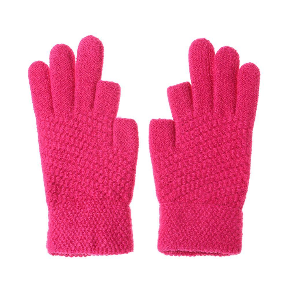 

Winter Plus Velvet Elastic Thick Warm Arm Warmers Knitted Gloves Touch Screen Mittens розы красного