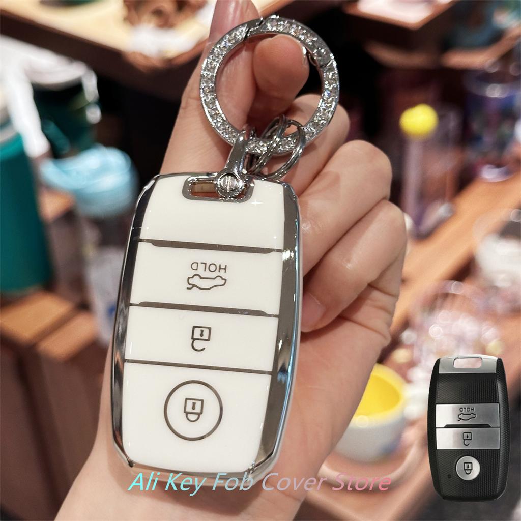 Key Fob Cover for Kia Forte Koup Optima Rio EV Sportage NIRO Remote Smart Key Protector Keyring Car Keychain