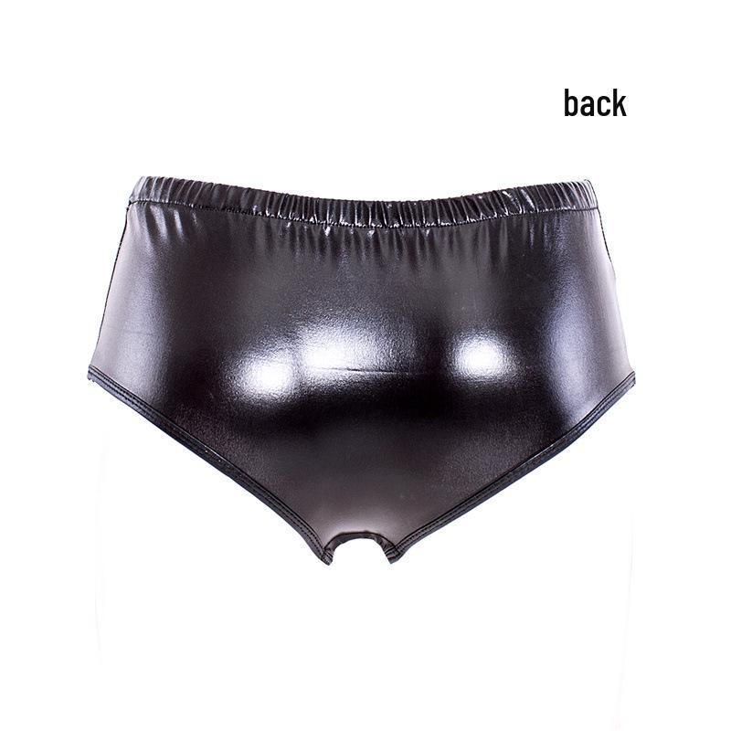 Vibrating Silicone Dildo & Anal Plug Erotic Leather Underwear Set for Men & Women