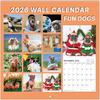 2026 Wall Calendar, 2026 Funny Dogs Calendar, 12 Months from Jan 2026 - Dec 2026, 12" x 24" Open, Funny Wall Calendar, Cute Dog Calendar with Thick