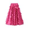 Heavy Industry three-dimensional polka dot black mesh skirt new design medium and long umbrella skirt