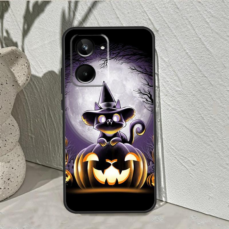 Witch Black Cat For Realme C55 C53 C67 C75 C71 C61 C33 C63 C51 C65 10 11 12 13 14 Pro Plus GT7 15 Pro Case
