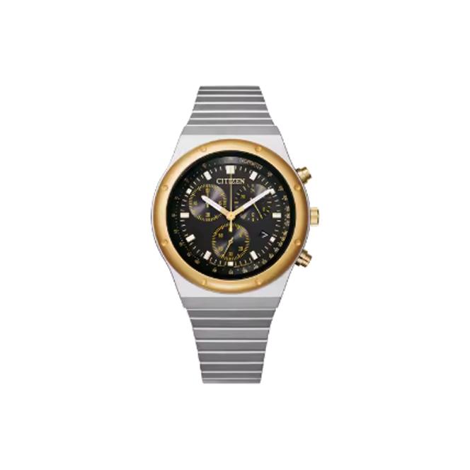 CITIZEN Ecology Drive Collection 50m Water Resistant Light Powered Quartz Movement Stainless Steel Strap AT2544-64E Black Dial