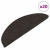 VidaXL Self-Adhesive Stair Treads 20 Pcs Black 56x17x3 Cm, Tread, Stair Tread Carpet, 3365904