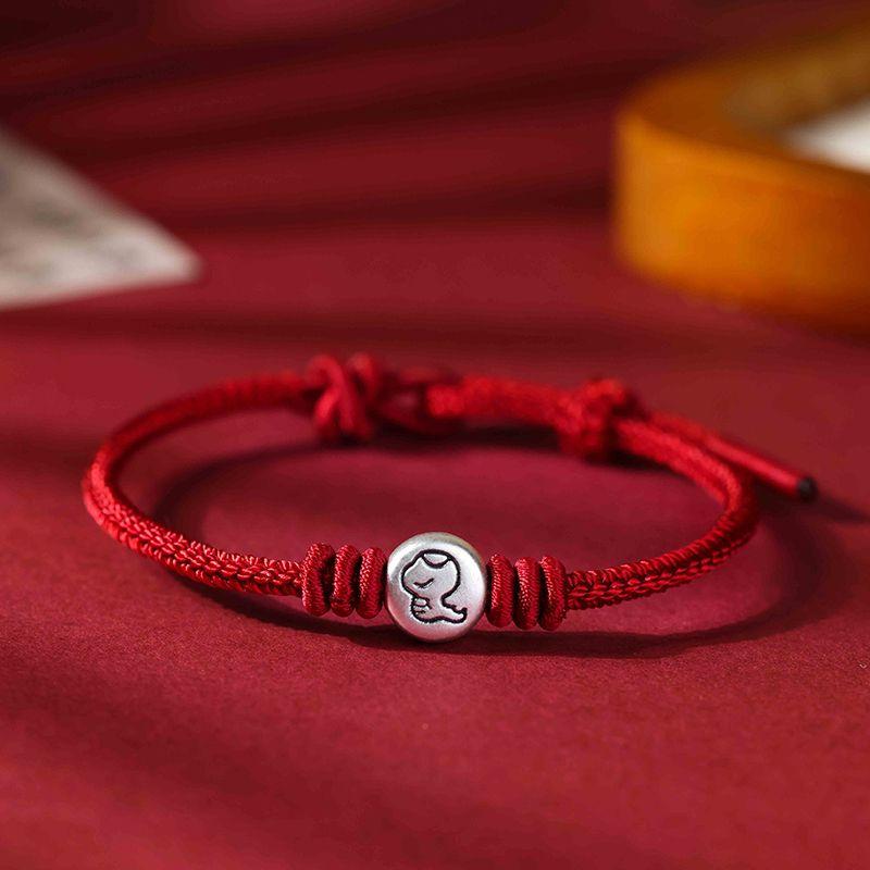 

2025 Серебро 925 пробы Браслет из красной веревки для года животного для мужчин и женщин Змея Зодиак Чистое серебро Благоприятное ношение Плетеный ручной ремешок 10cm Silver Cartoon Snake Woven Red Rope Hand Rope