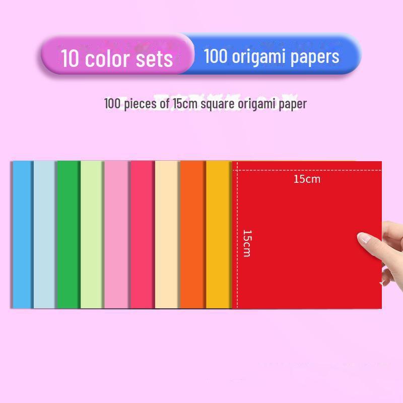 

Червоний папір орігамі ручної роботи розміром 15 см для дітей — ідеально підходить для складання паперових журавликів 15cm 100 sheets