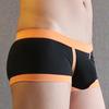 Men Summer Shorts Briefs Low-rise Patchwork Color U Convex Underwear Letter Print Seamless Underpants