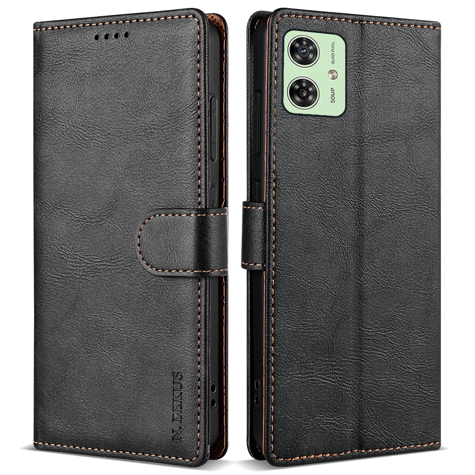 

Для Motorola Moto G14 4G Чохол Шкіряний Захисний Чохол для Телефону з Гаманцем та Тримачем для Карт Black