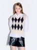 Opening Sunshine Argyle Knit Vest Ivory