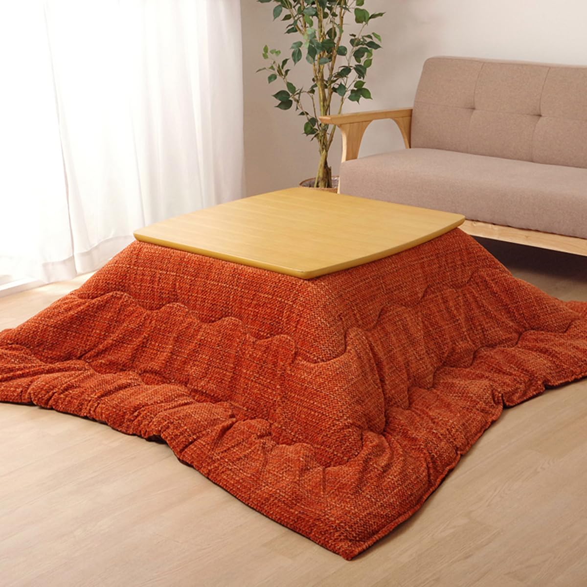 

IKEHIKO Kotatsu Comforter, Rectangular, Notebook, Orange, Approx. 190 x 240 cm #6832819