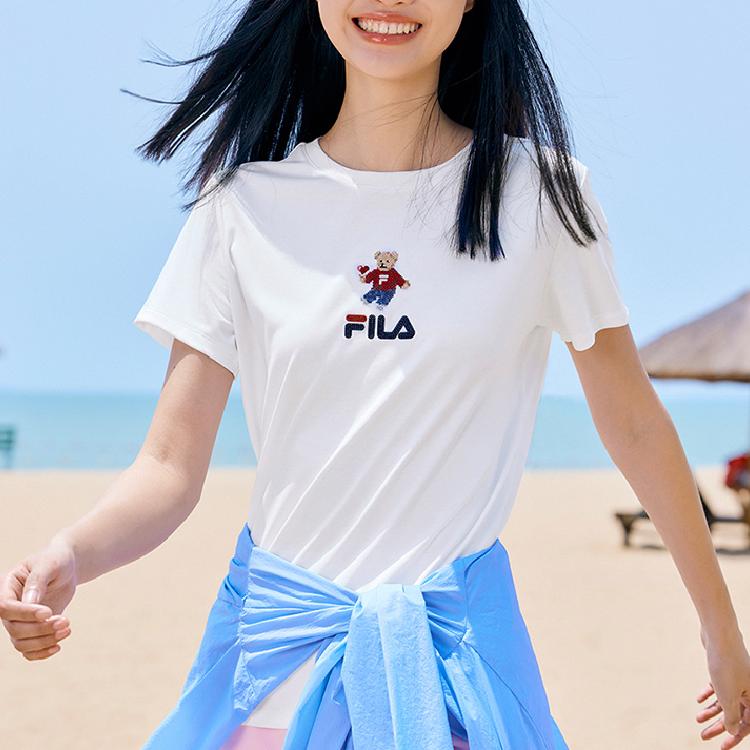 New FILA ORIGINALE T Shirt Women's Standard White F51W429152AWT