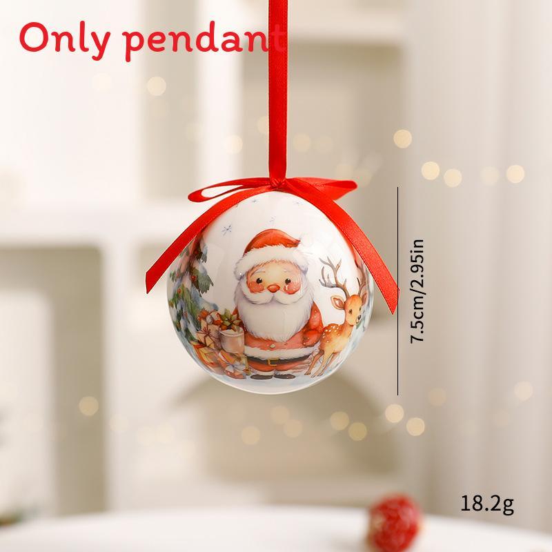 Christmas Theme Pattern Foam Ball Pendant Family Festival Decoration Props For Holiday Tree Decor And Festive Display