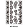 Legs Arm Temporary Tattoo Lace Fake Tattoo Black Henna Tattoo Decals  Women/Lady