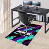 1pc HKS Home Office, Durable Polyester Floor Mat with Easy, Office Decor, Urban Style, Nonslip Backing