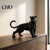 Mini Black Panther Ornament 3D Printed Matte Desktop Decoration Jungle Elegant Animal Figure for Kids, Toy Gift Boys and Girls Minimalist