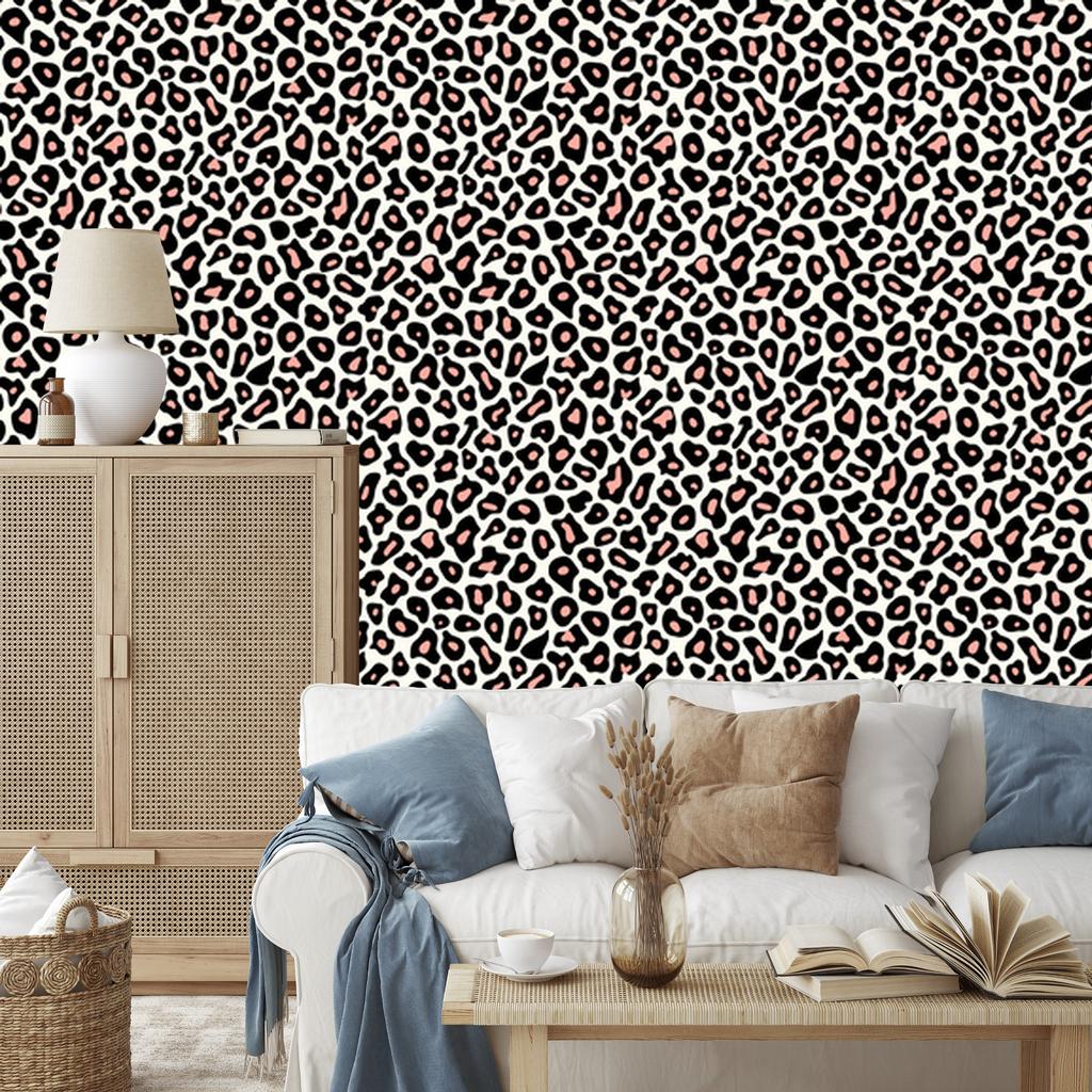 Animal Skin Wallpaper Gray and Graphite for Living Room and Bedroom 50x1000