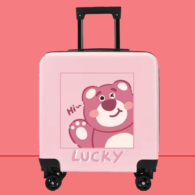 Cartoon Strawberry Bear Travel Luggage 20 inches