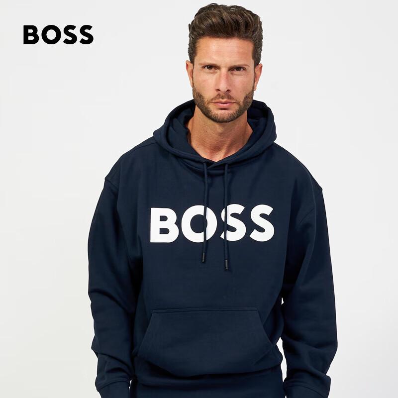 BOSS Мужская толстовка с капюшоном и логотипом L
