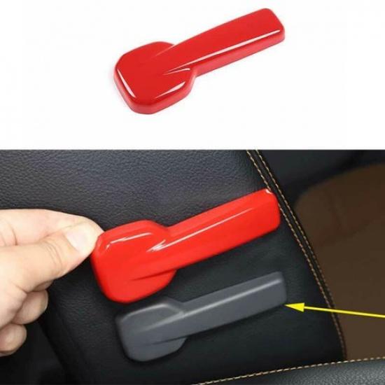 Red ABS Cover Trim 1pcs Fit For Ford Ranger 2015- Seat Adjust Handle Button