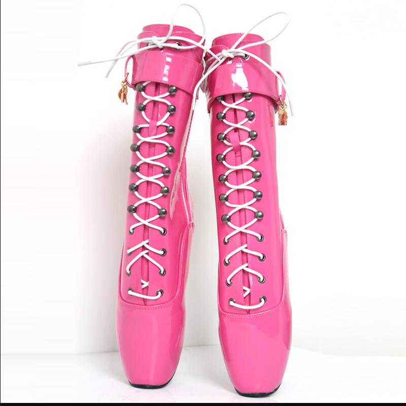 Fashion 18cm Sky-High Heels Ballet Boots Women Sexy Ankle Botas,Fetish Goth Spike Heel,Pointed Toes,Unisex Show Dance Shoes,Custom Color