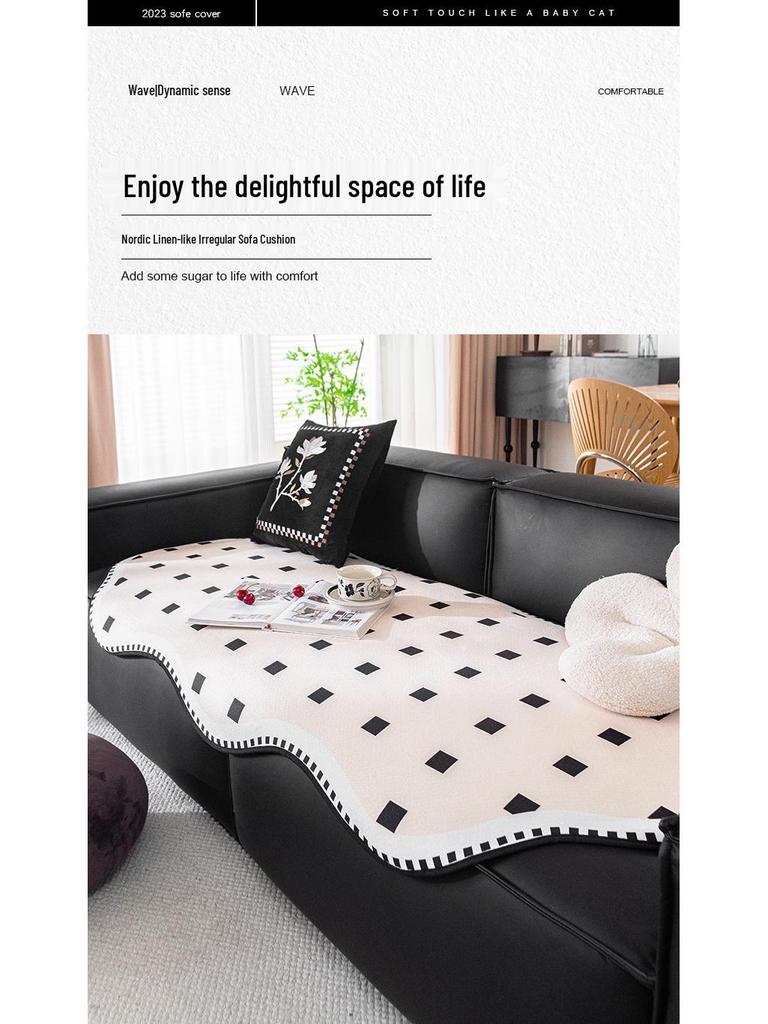2024 High-End Chenille Sofa Cushions: Special-Shaped, Irregular, All-Season Covers for Leather Sofas