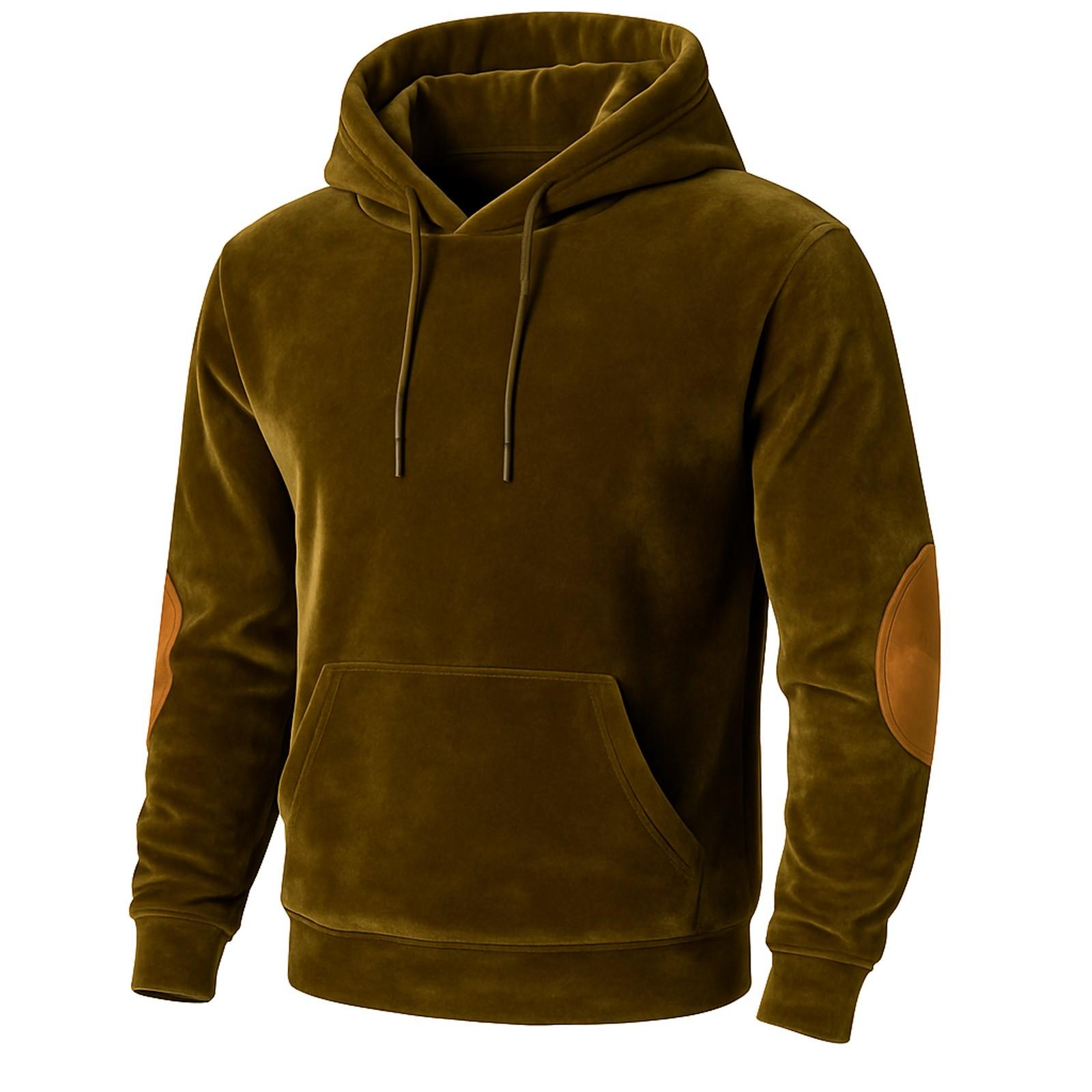 

Весна и осень Мужской уличный повседневный свитер с длинными рукавами и воротником-стойкой, худи, топы S коричневый