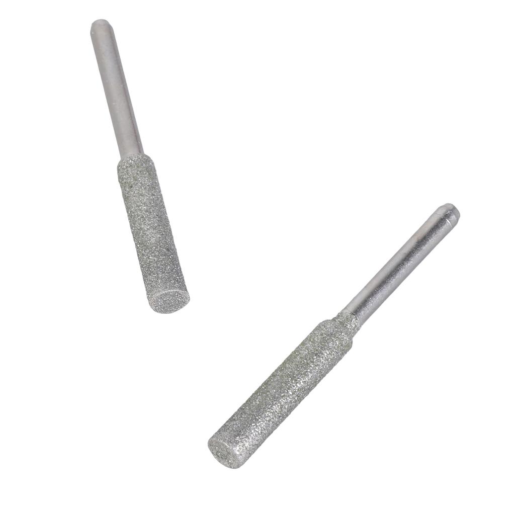 2pcs Emery Chainsaw Sharpener Bit High Hardness Grinding Stone File for Efficient Chain Maintenance Enhances Durability