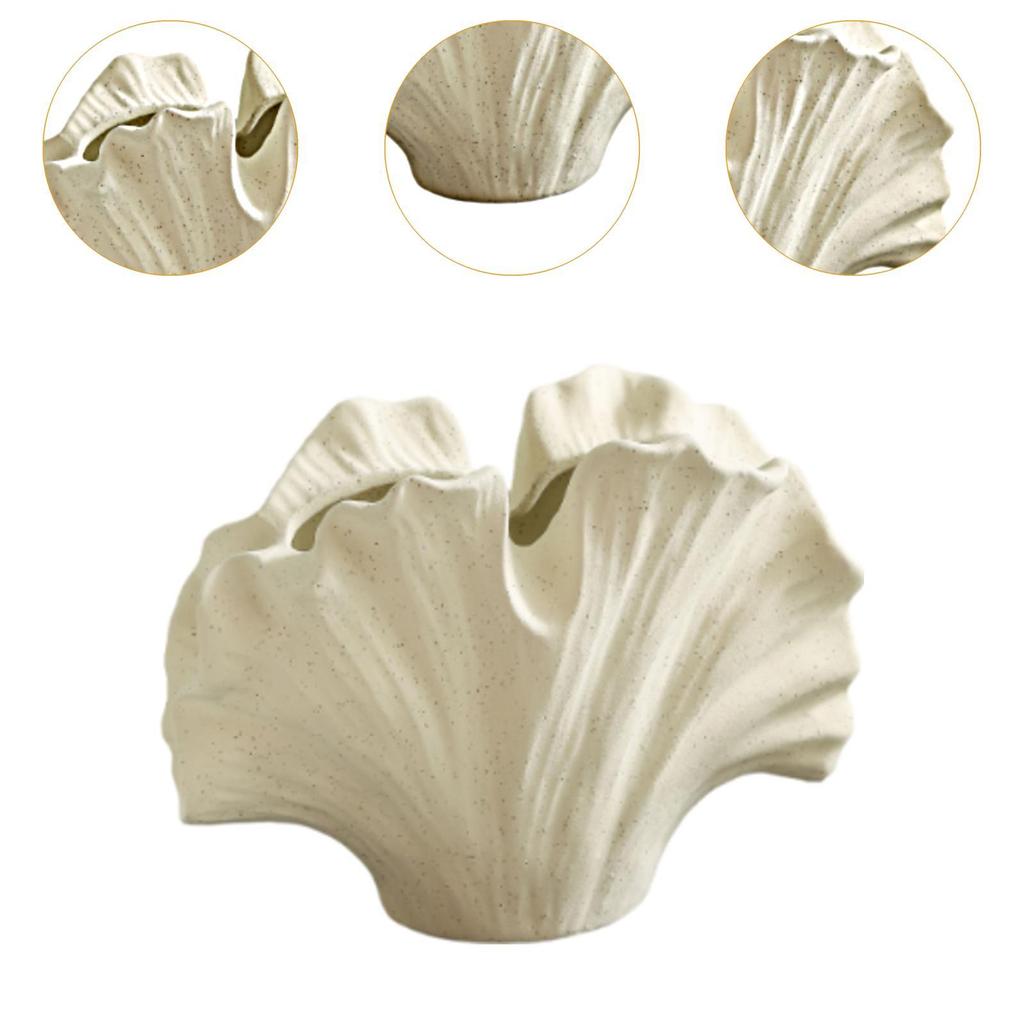 Keramik Blumenvase Geburtstagsgeschenke Ginkgoblatt Vase für Regal Kaminsims Büro