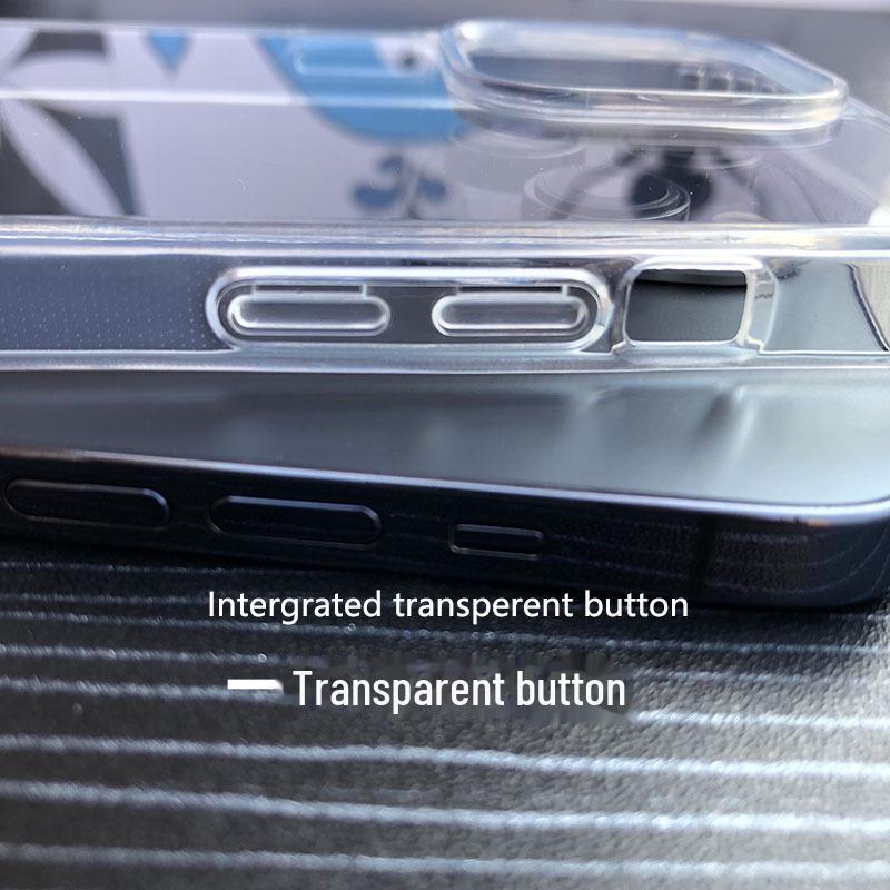 Transparent Acrylic Phone Case for iPhone 11, 12, 13, 14, 15 - Anti-fall, One-piece Design